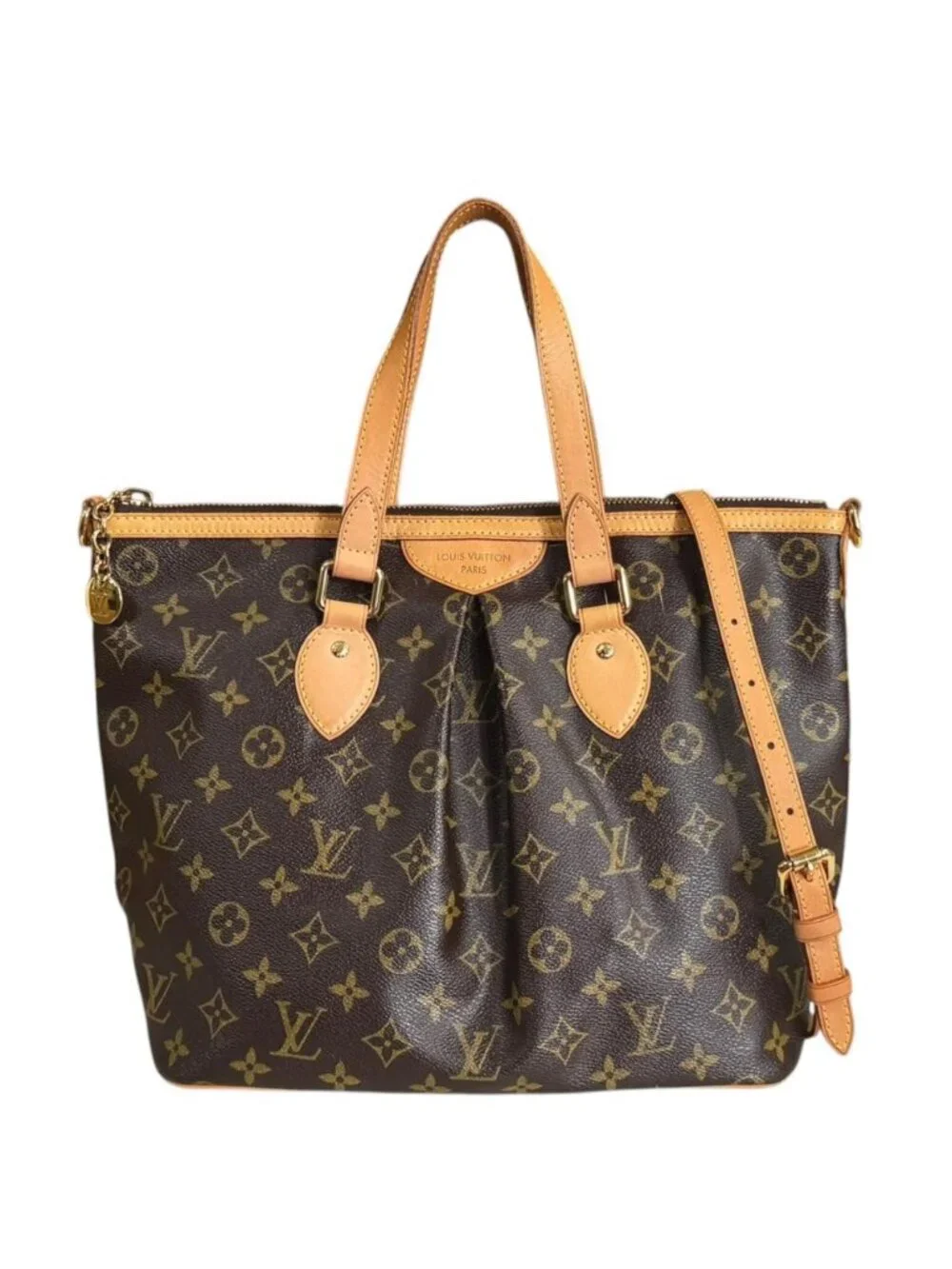 Louis Vuitton Palermo PM Monogram Shoulder Bag Canvas Brown